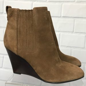 Sam Edelman Women Gillian Brown Wedges Booties Boots Sz 6.5 - Read Description