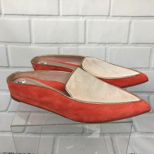 Taryn Rose Collection Renatta Suede Slide Mule Orange / Light Pink Sz 6.5