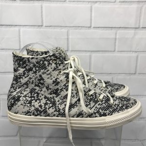 NWOB Converse Chuck Taylor Hi Top Tweed Look Black & White Clear Tips Women 10