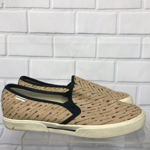 Groove Genius Comfort Sneaker Arrow Brown Colored Canvas Size 9