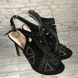 Vince Camuto Cassi Studded Suede Ankle Strap Heels Size 9.5